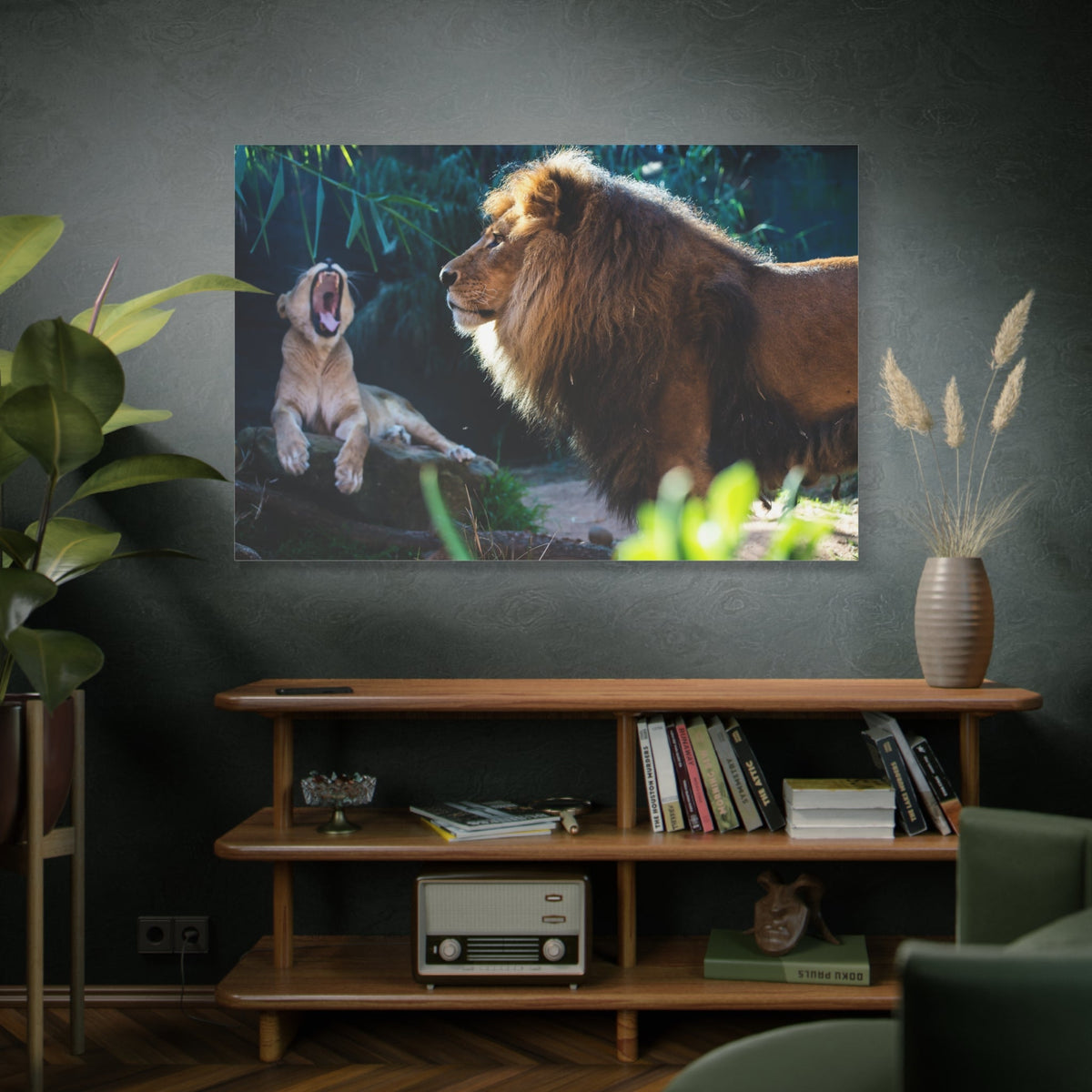 Lioness and Lions Canvas Wall Art – Grace of the Wild Life - ART OF ROYALS
