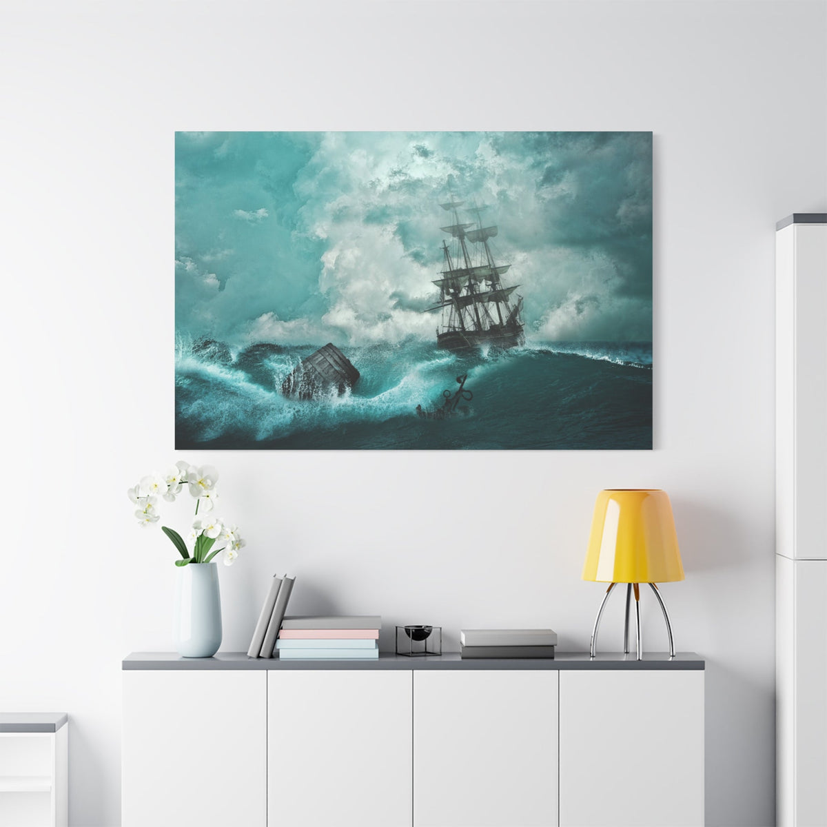 Lost at Sea – Mysterious Shipwreck Illustration - ART OF ROYALS