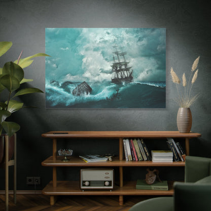Lost at Sea – Mysterious Shipwreck Illustration - ART OF ROYALS