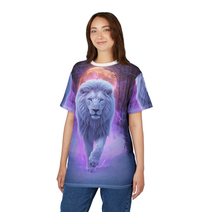 ❄️ Lunar Frost Lion – Celestial Ice King T-Shirt - ART OF ROYALS