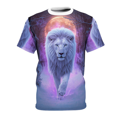 ❄️ Lunar Frost Lion – Celestial Ice King T-Shirt - ART OF ROYALS
