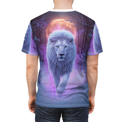 ❄️ Lunar Frost Lion – Celestial Ice King T-Shirt - ART OF ROYALS
