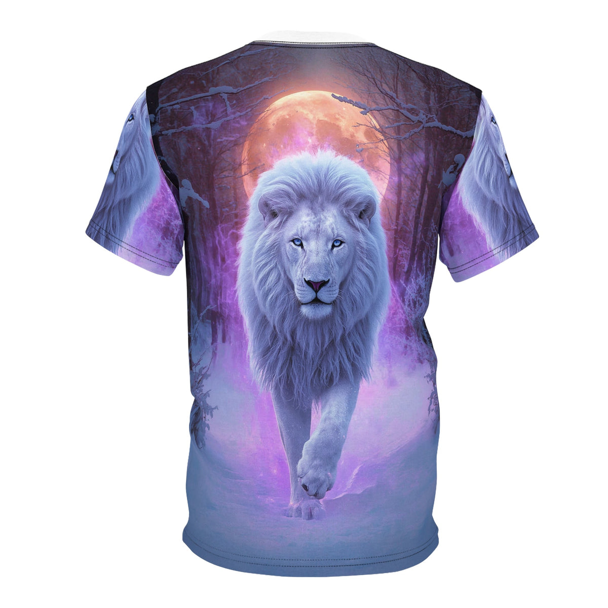 ❄️ Lunar Frost Lion – Celestial Ice King T-Shirt - ART OF ROYALS