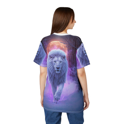 ❄️ Lunar Frost Lion – Celestial Ice King T-Shirt - ART OF ROYALS