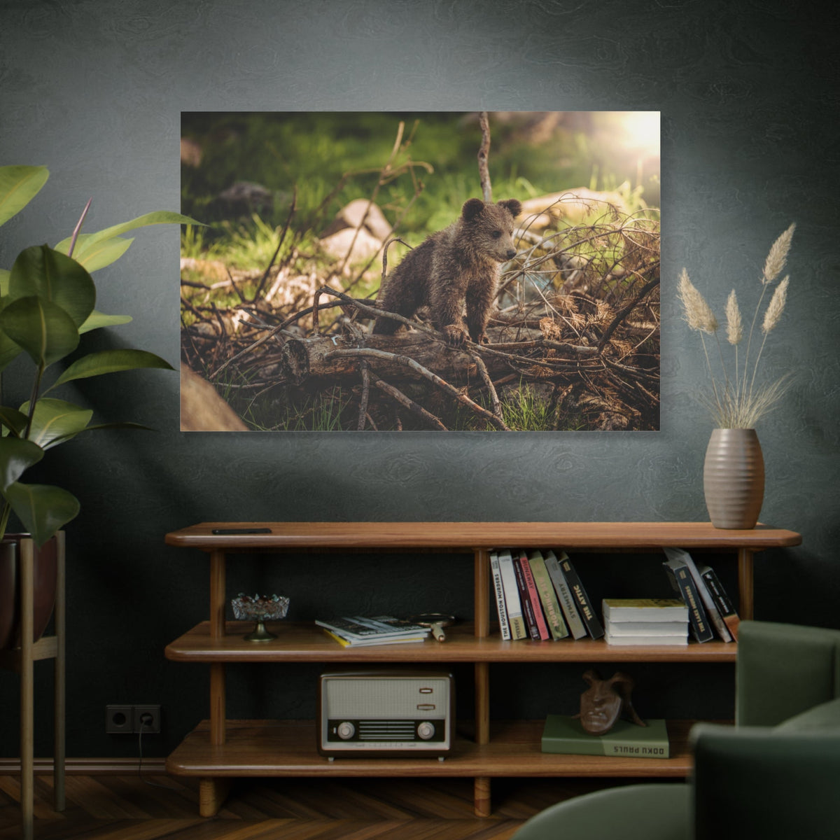 Majestic Brown Bear Canvas Wall Art – Wild Strength and Elegance - ART OF ROYALS