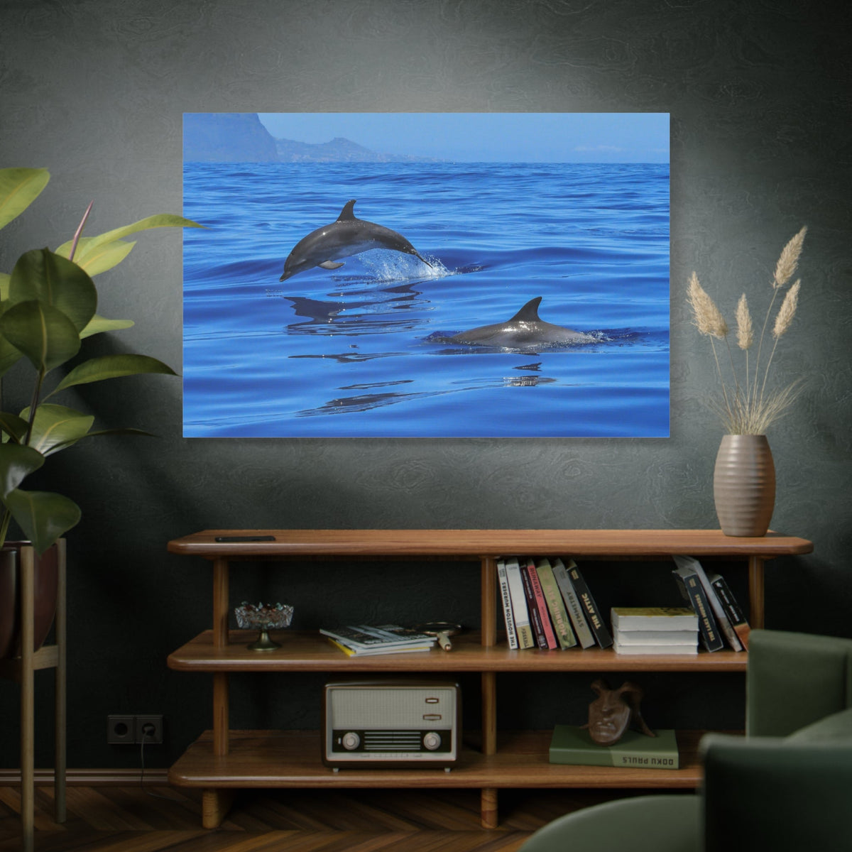 Majestic Dolphin in Ocean Bliss – Nature’s Elegance - ART OF ROYALS