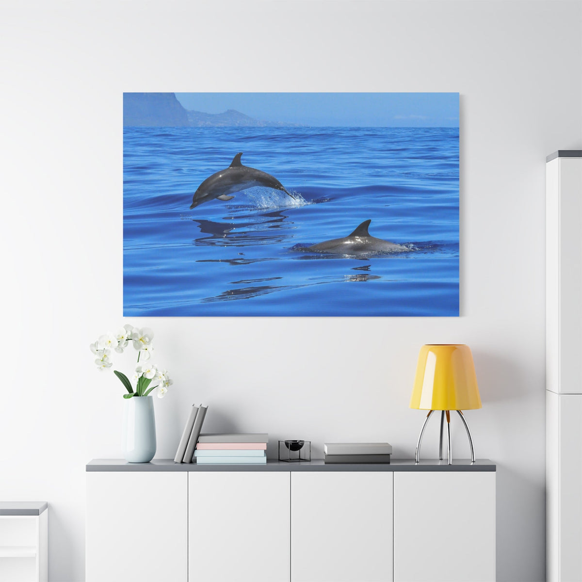 Majestic Dolphin in Ocean Bliss – Nature’s Elegance - ART OF ROYALS