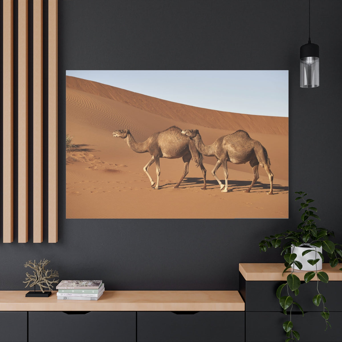 Majestic Dromedary Camel Canvas Wall Art – Spirit of the Sahara Desert - ART OF ROYALS