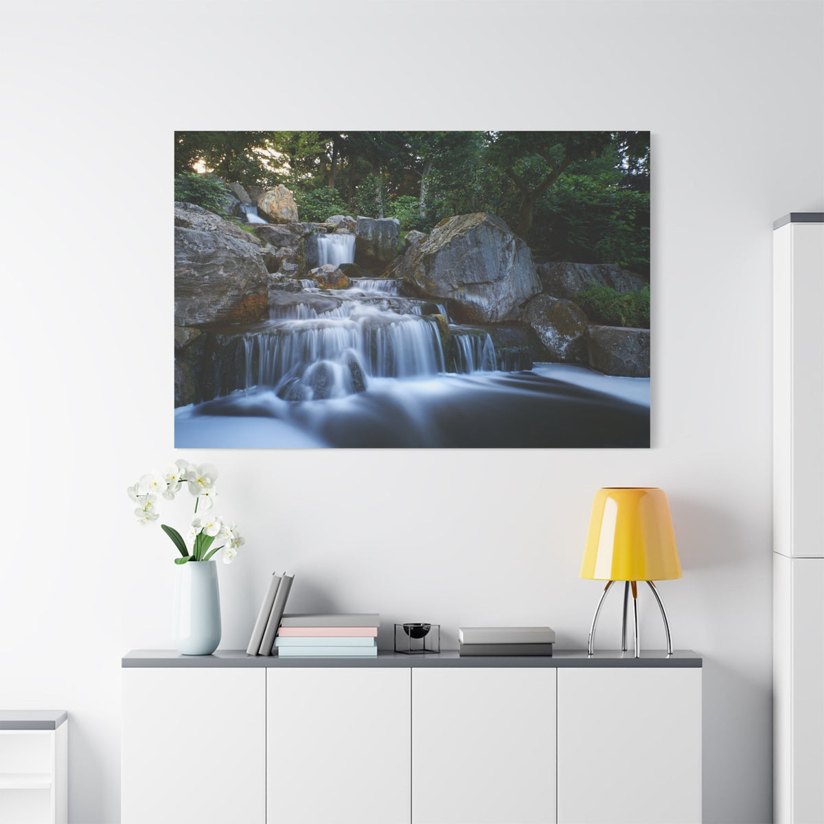 Majestic Forest Waterfall – A Breathtaking Nature Scene - ART OF ROYALS