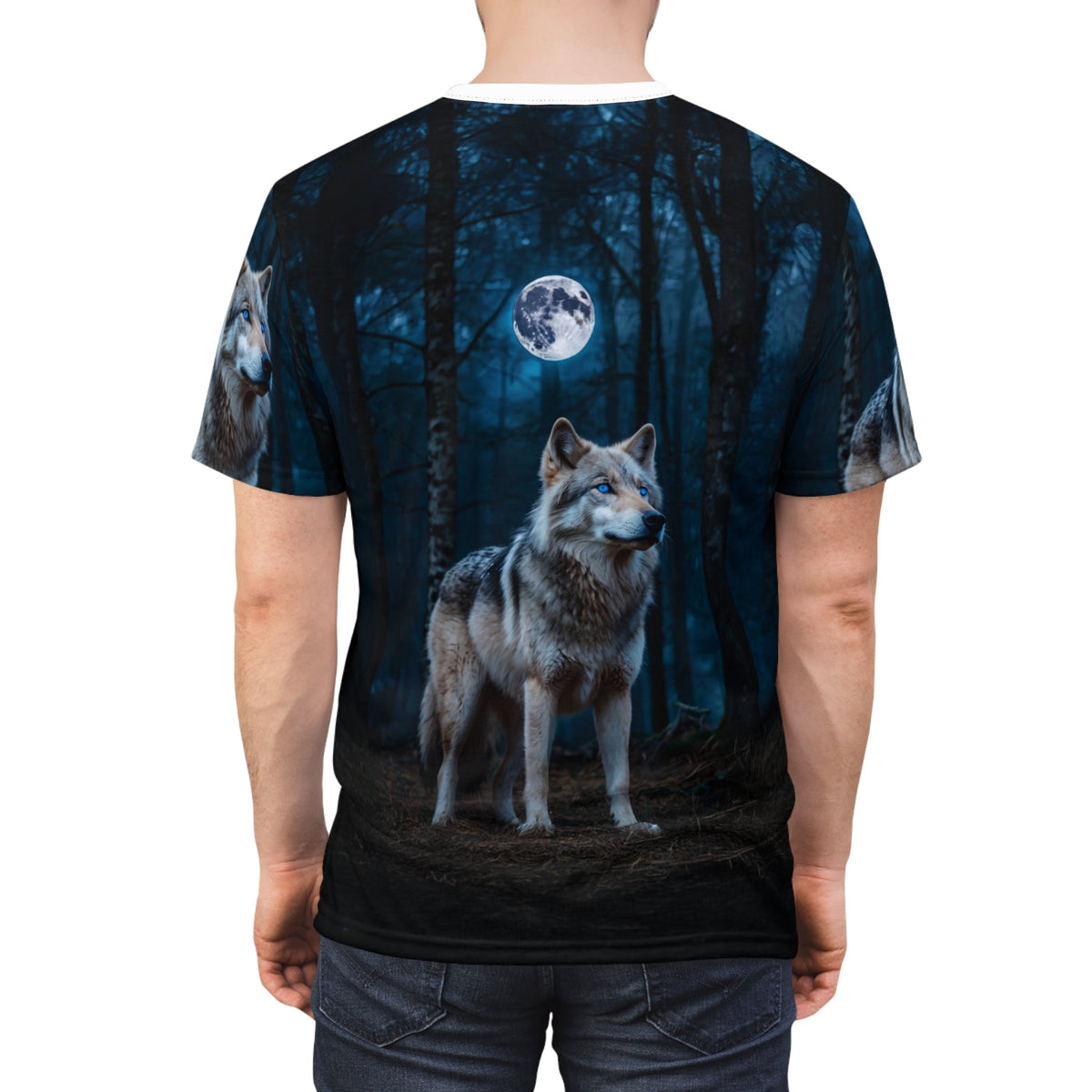 Majestic Full Moon Wolf T-Shirt - ART OF ROYALS