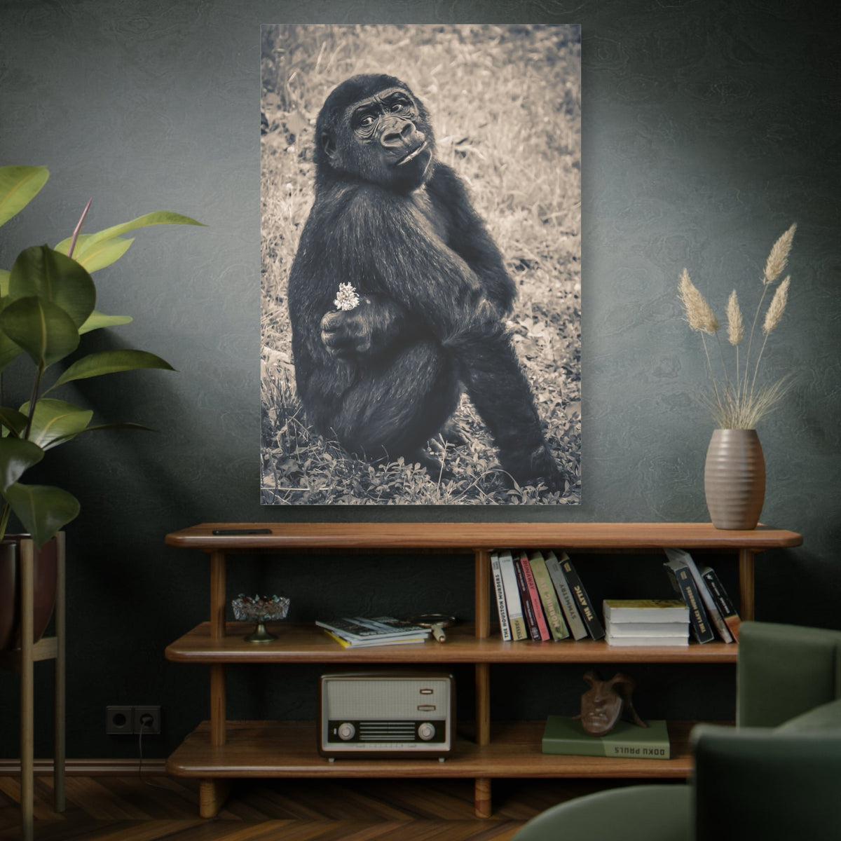 Majestic Gorilla Canvas Wall Art – Strength and Serenity - ART OF ROYALS