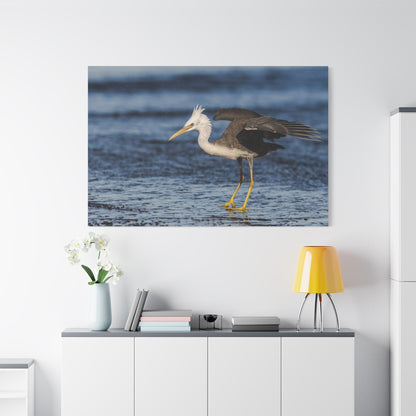 Majestic Heron Canvas Wall Art – Luxury Coastal Bird Wildlife Canvas Print - ART OF ROYALS