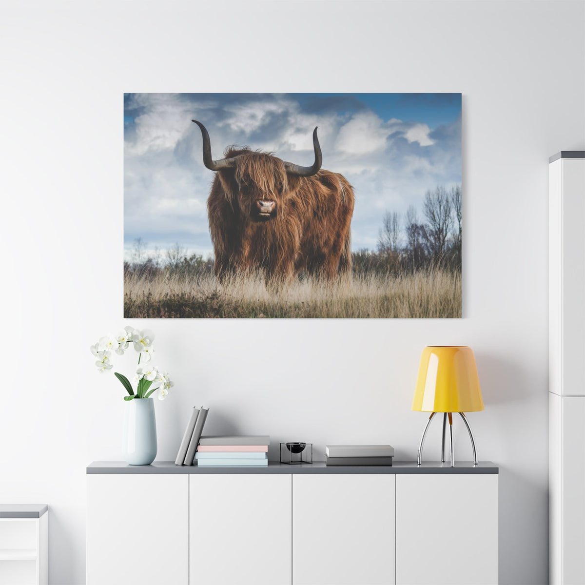 Majestic Highland Cow – Rustic Wildlife Photography Print - ART OF ROYALS