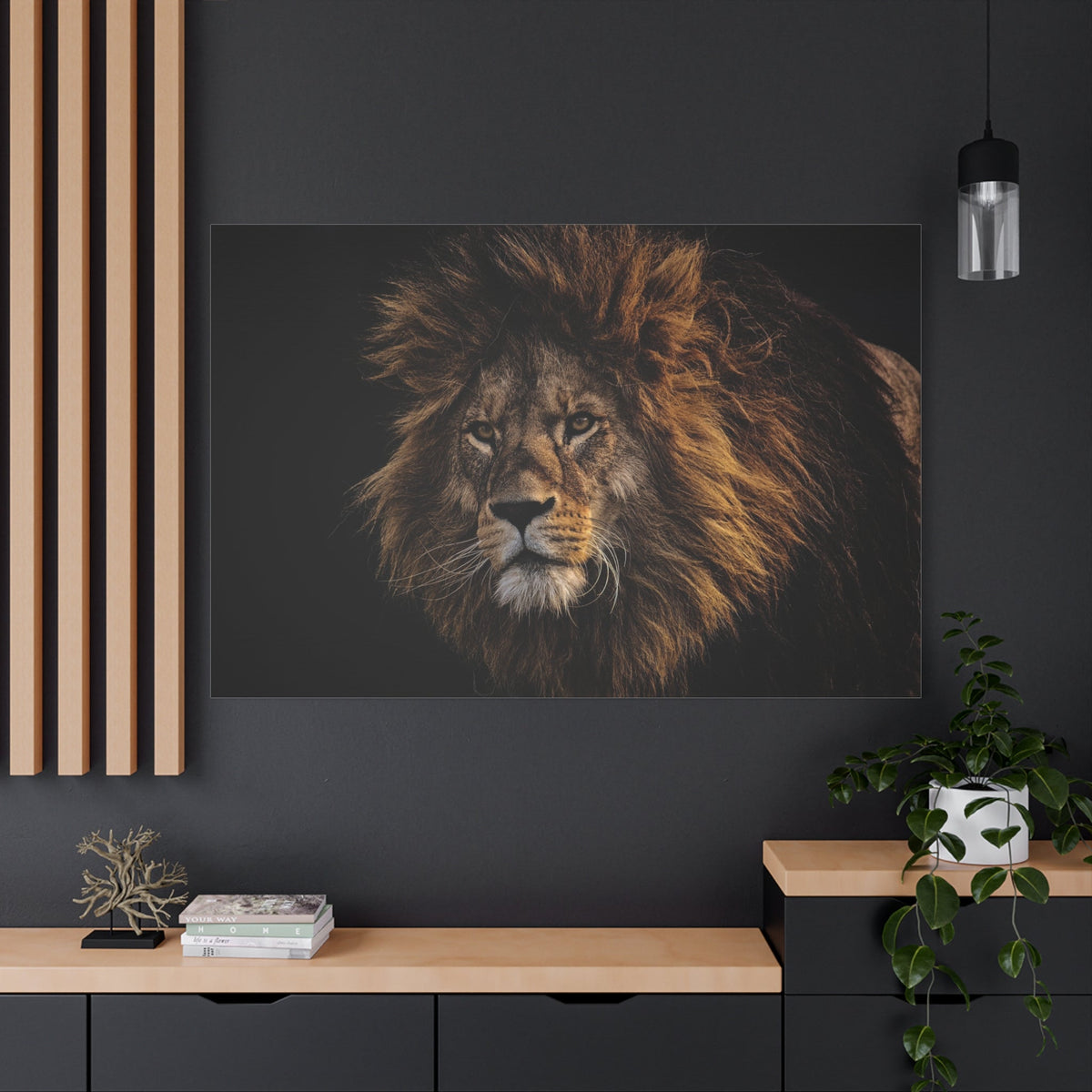 Majestic Lion Mane Canvas Wall Art - ART OF ROYALS