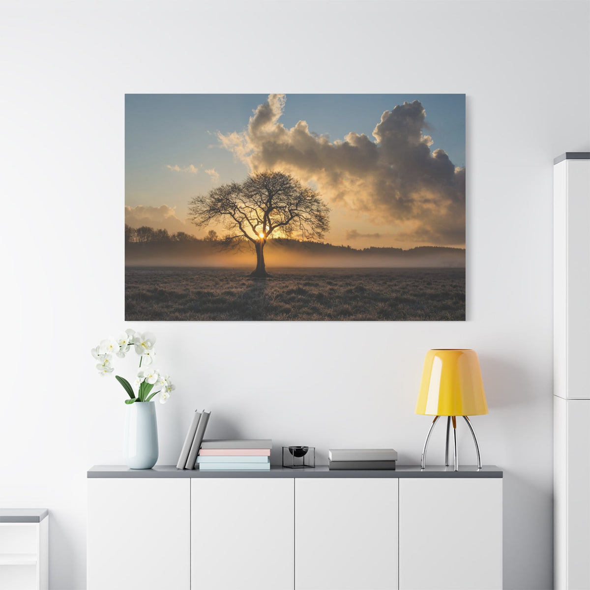 Majestic Lone Oak – Timeless Beauty Under the Sky - ART OF ROYALS
