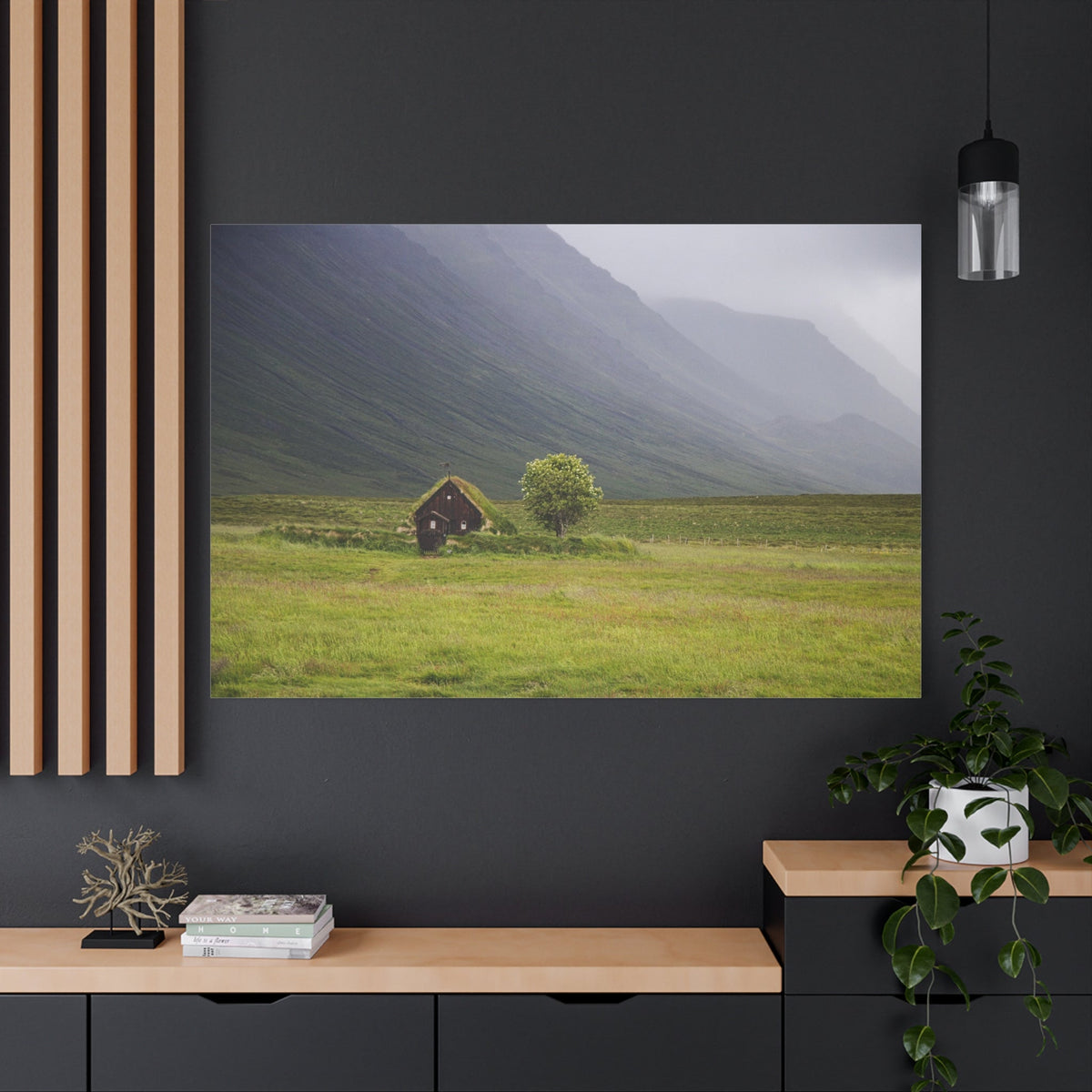 Majestic Lone Tree Amidst Rolling Green Hills – Nature’s Serenity - ART OF ROYALS