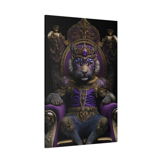 Majestic Monarch – The Regal Lion of Gold & Purple - ART OF ROYALS