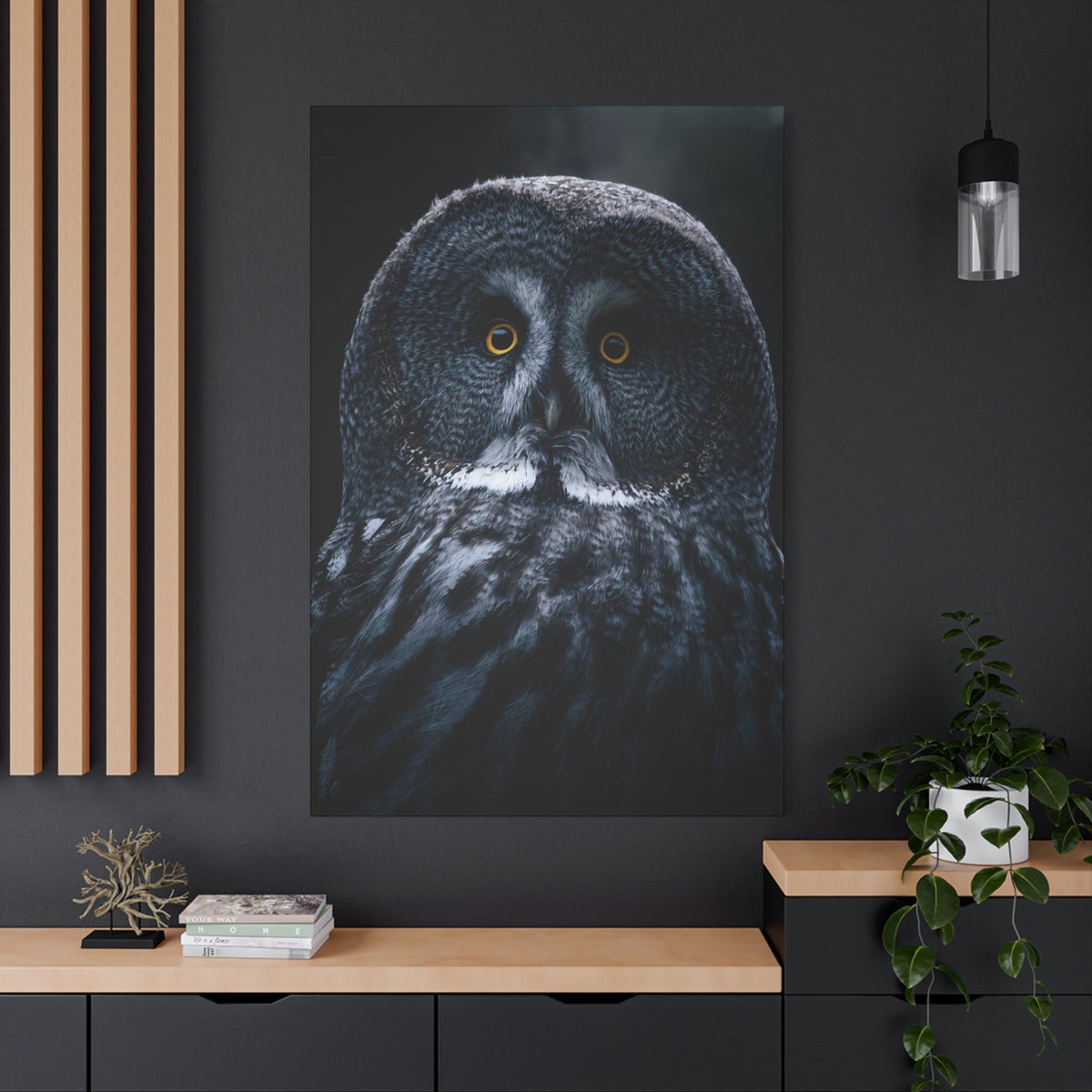 Majestic Owl Canvas Wall Art – Enchanting Forest Night Décor - ART OF ROYALS