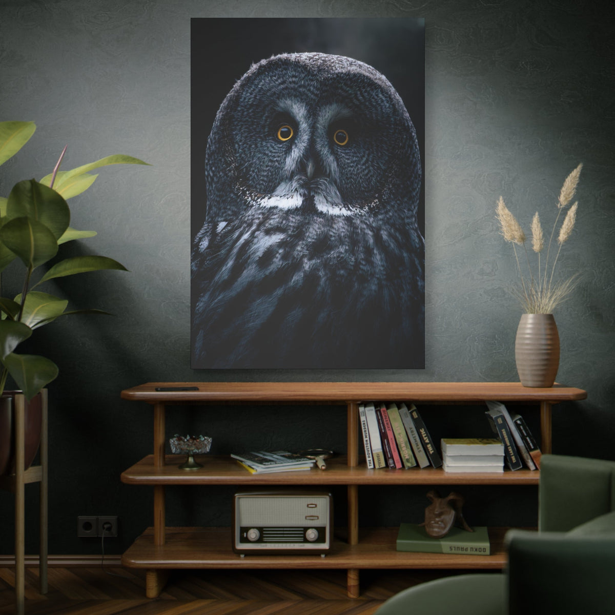 Majestic Owl Canvas Wall Art – Enchanting Forest Night Décor - ART OF ROYALS