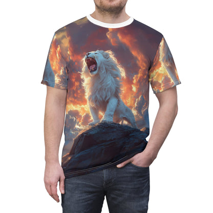 Majestic White Lion Roar – T-Shirt - ART OF ROYALS