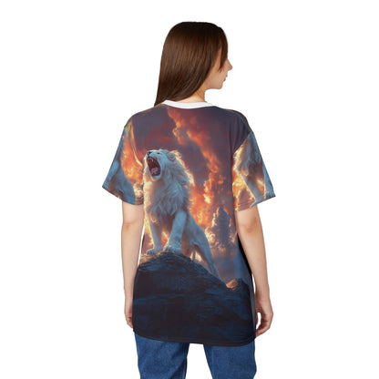 Majestic White Lion Roar – T-Shirt - ART OF ROYALS