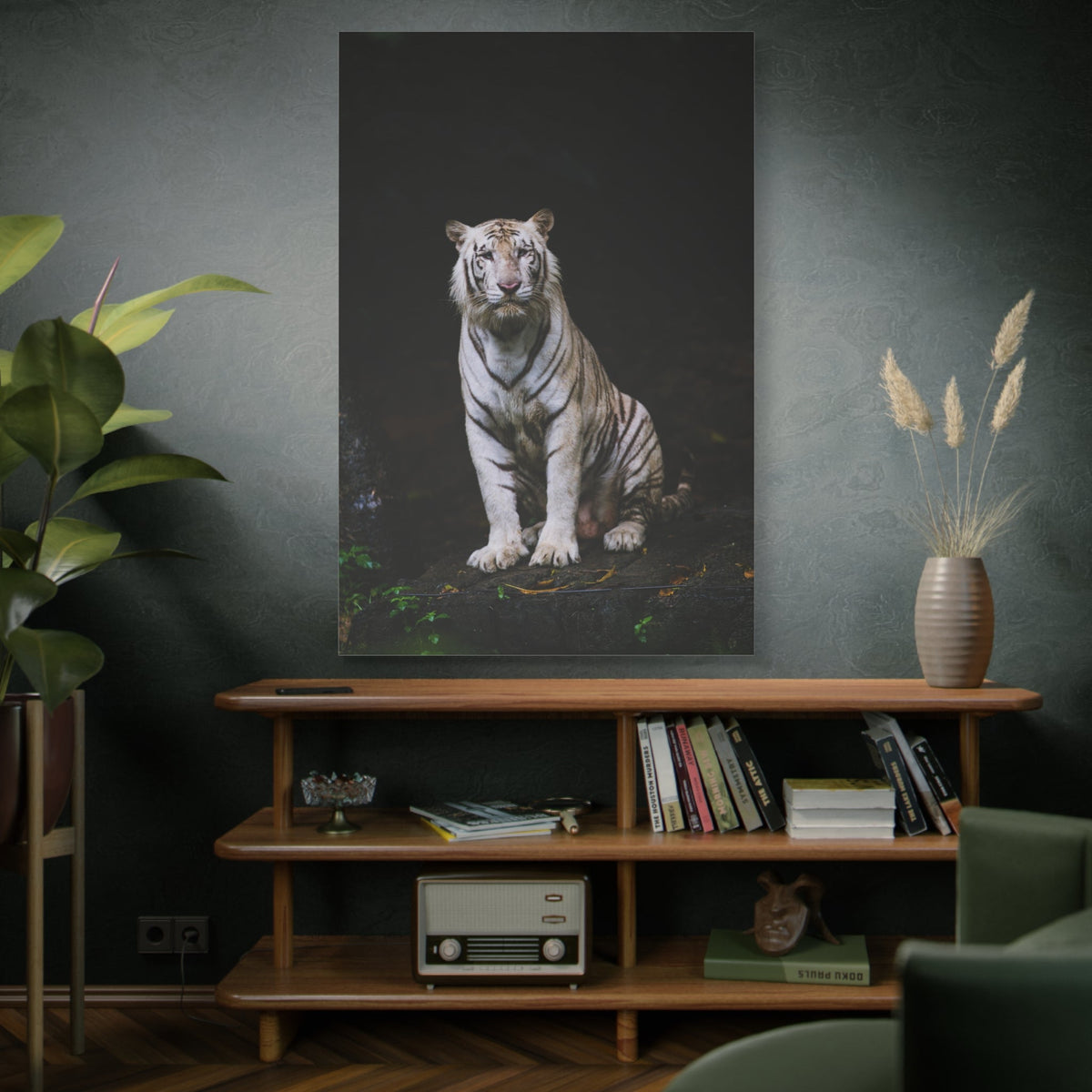 Majestic White Tiger Canvas Wall Art – A Fierce Beauty - ART OF ROYALS