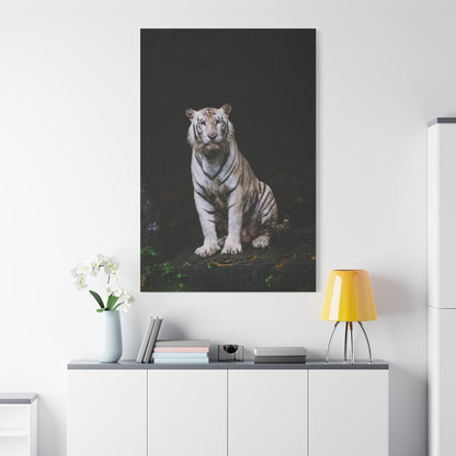 Majestic White Tiger Canvas Wall Art – A Fierce Beauty - ART OF ROYALS