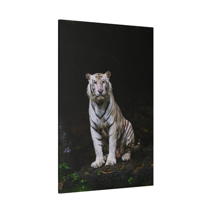 Majestic White Tiger Canvas Wall Art – A Fierce Beauty - ART OF ROYALS