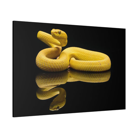 Majestic Yellow Snake Canvas Wall Art – Luxury Exotic Reptile Wildlife Canvas Print for Bold Modern Decor - ART OF ROYALS