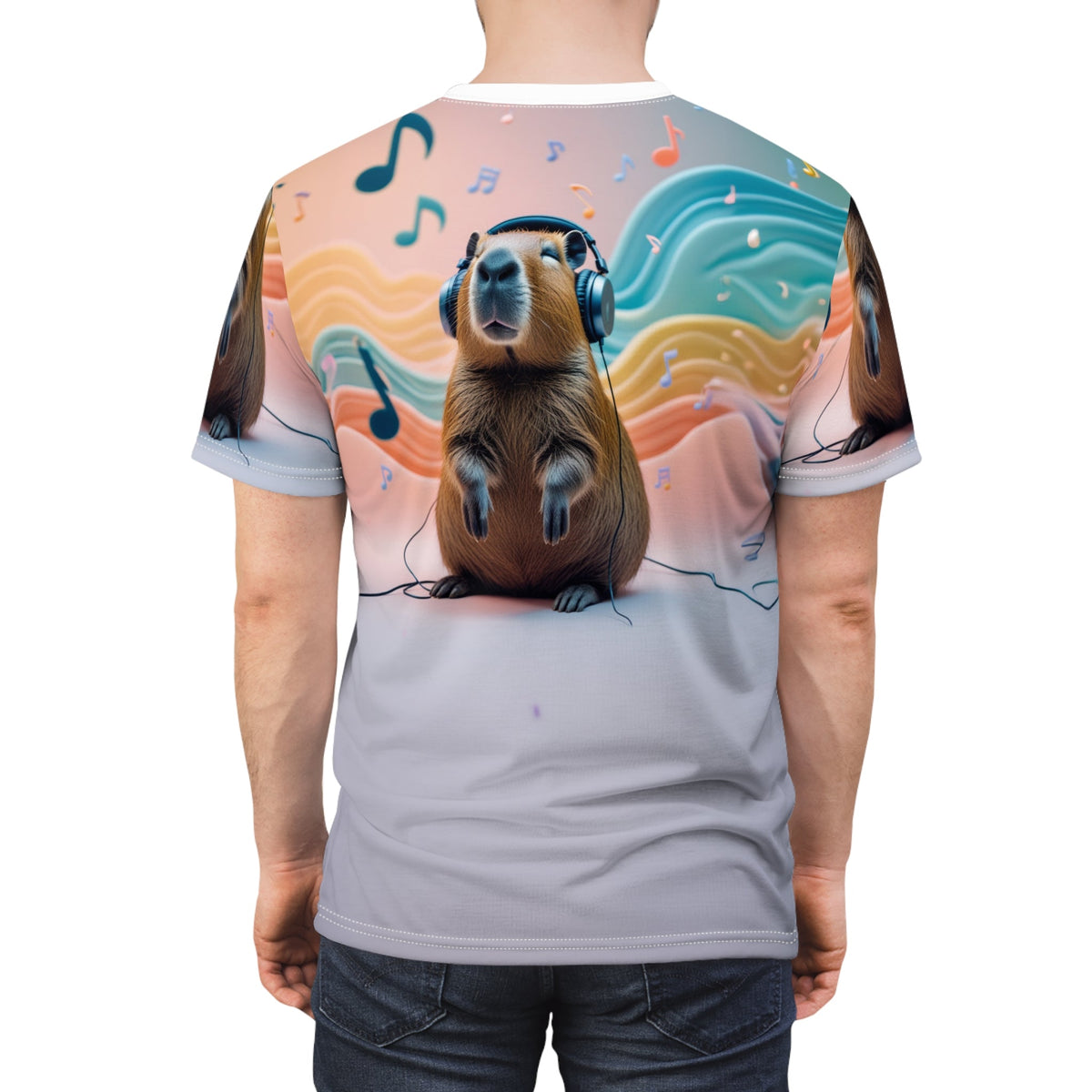 Melodic Capy – Musical Harmony T-Shirt 🎶🎨 - ART OF ROYALS
