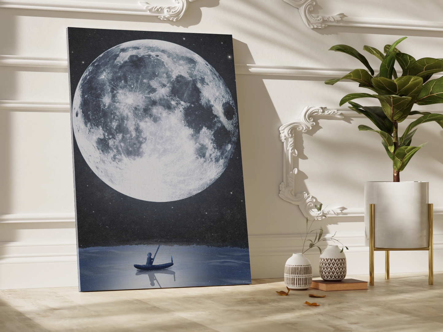 Sailor Under the Moonlit Sky Illustration