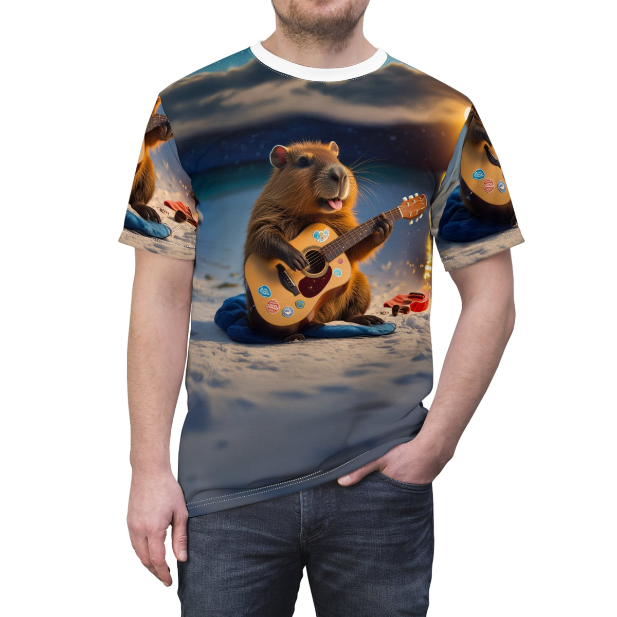 Moonlight Capybara – Chill Campfire Guitarist - ART OF ROYALS