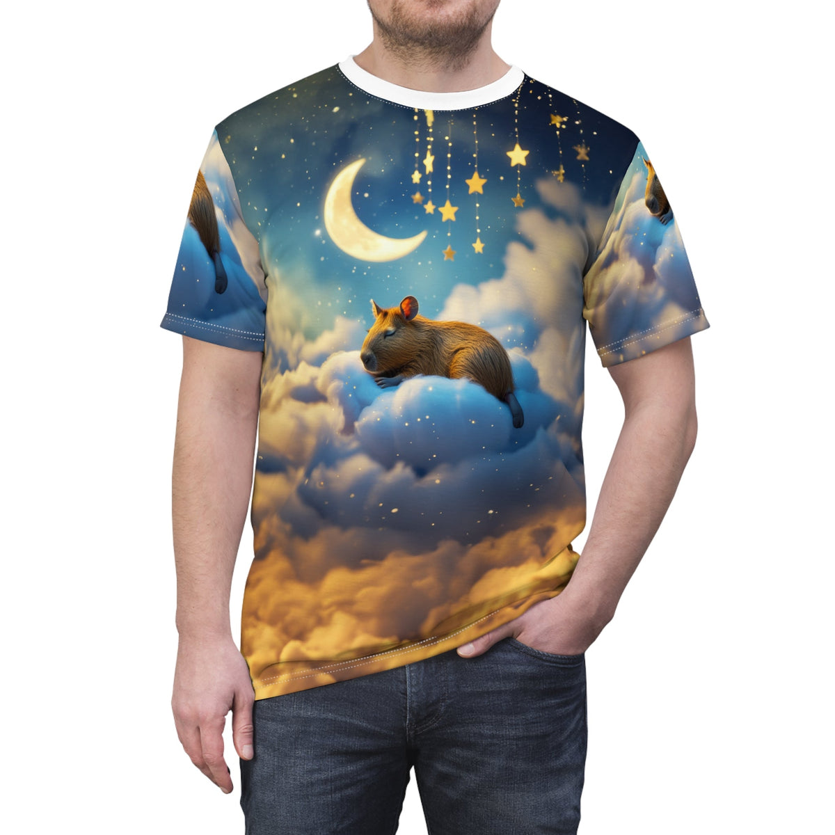 Moonlit Dreams: Capybara in the Clouds - ART OF ROYALS