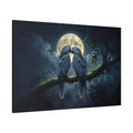 Moonlit Parrot Canvas Wall Art – Luxury Tropical Bird Wildlife Canvas Print