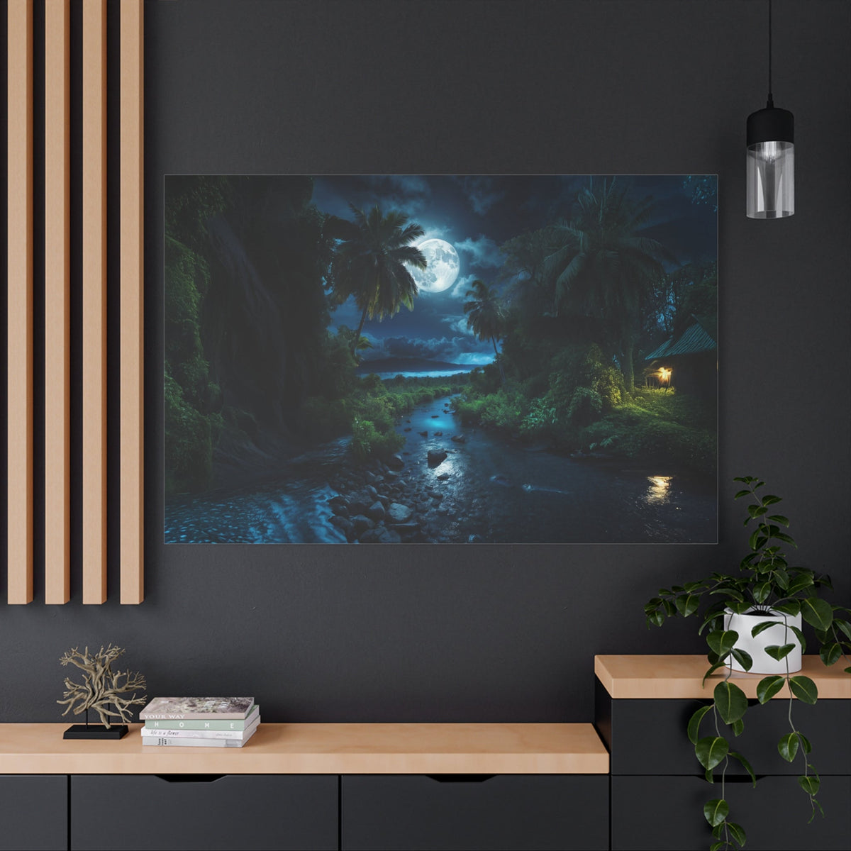Moonlit River – The Path of Reflection - ART OF ROYALS