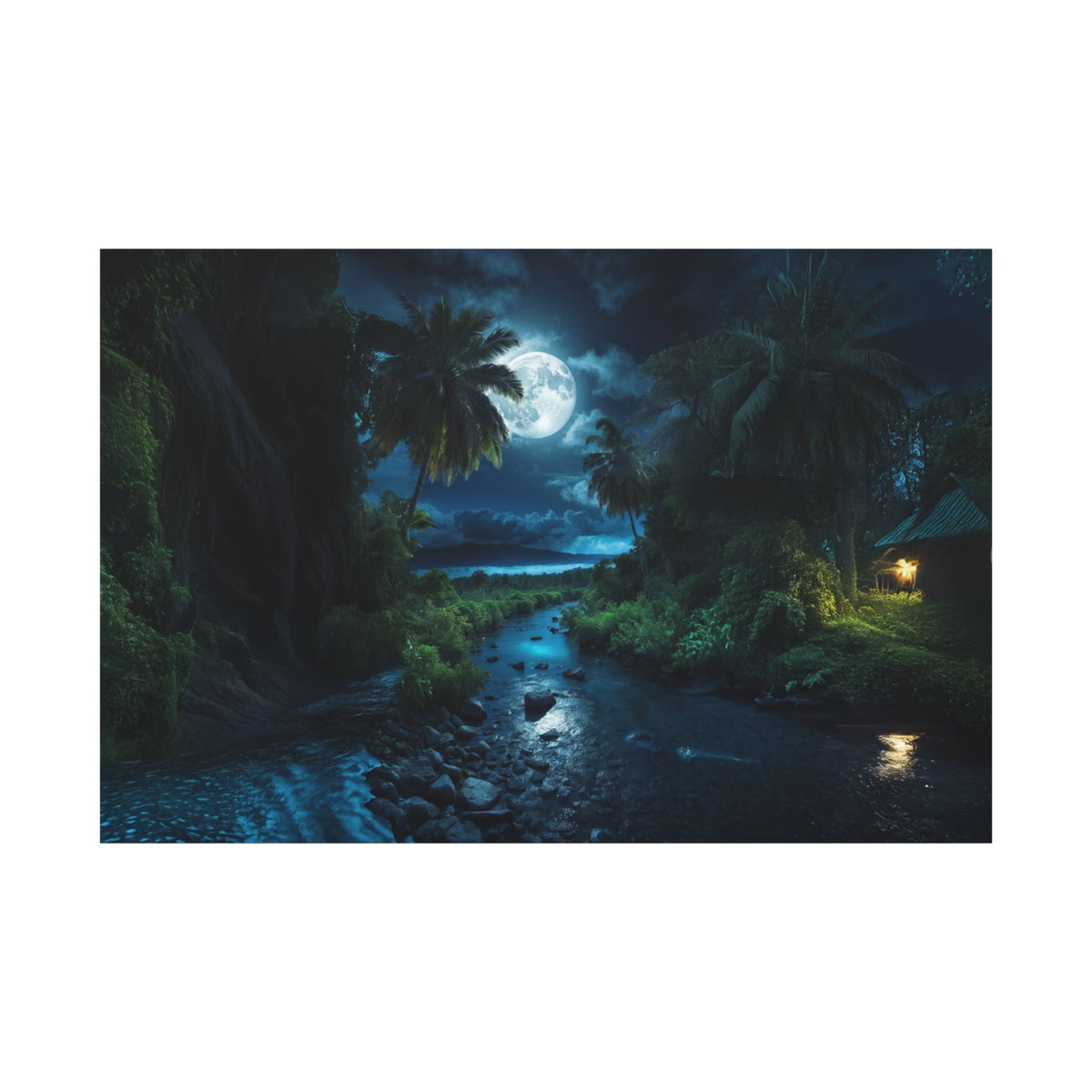 Moonlit River – The Path of Reflection - ART OF ROYALS