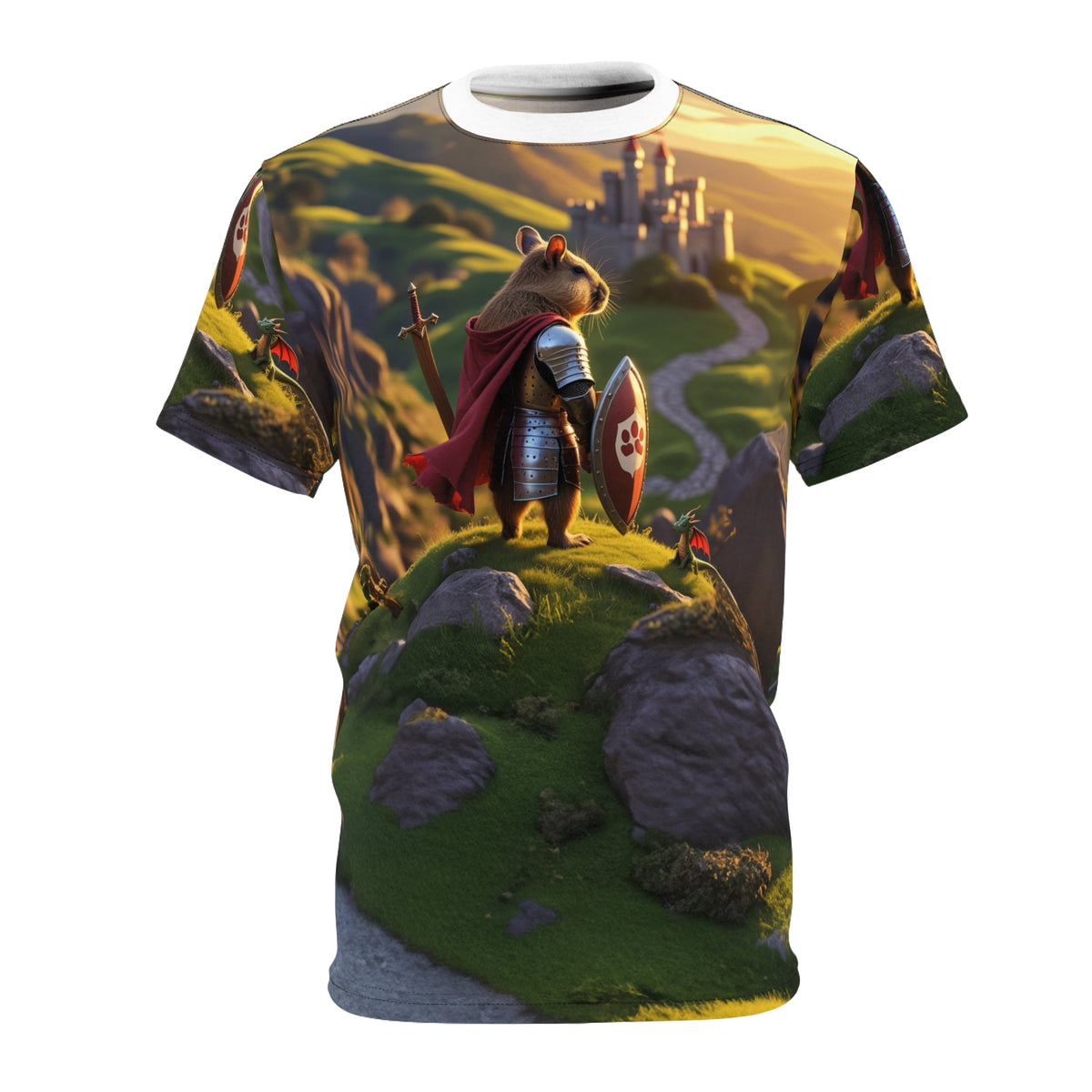 Mountain Explorer Capybara T-Shirt 🏔️🌅 - ART OF ROYALS