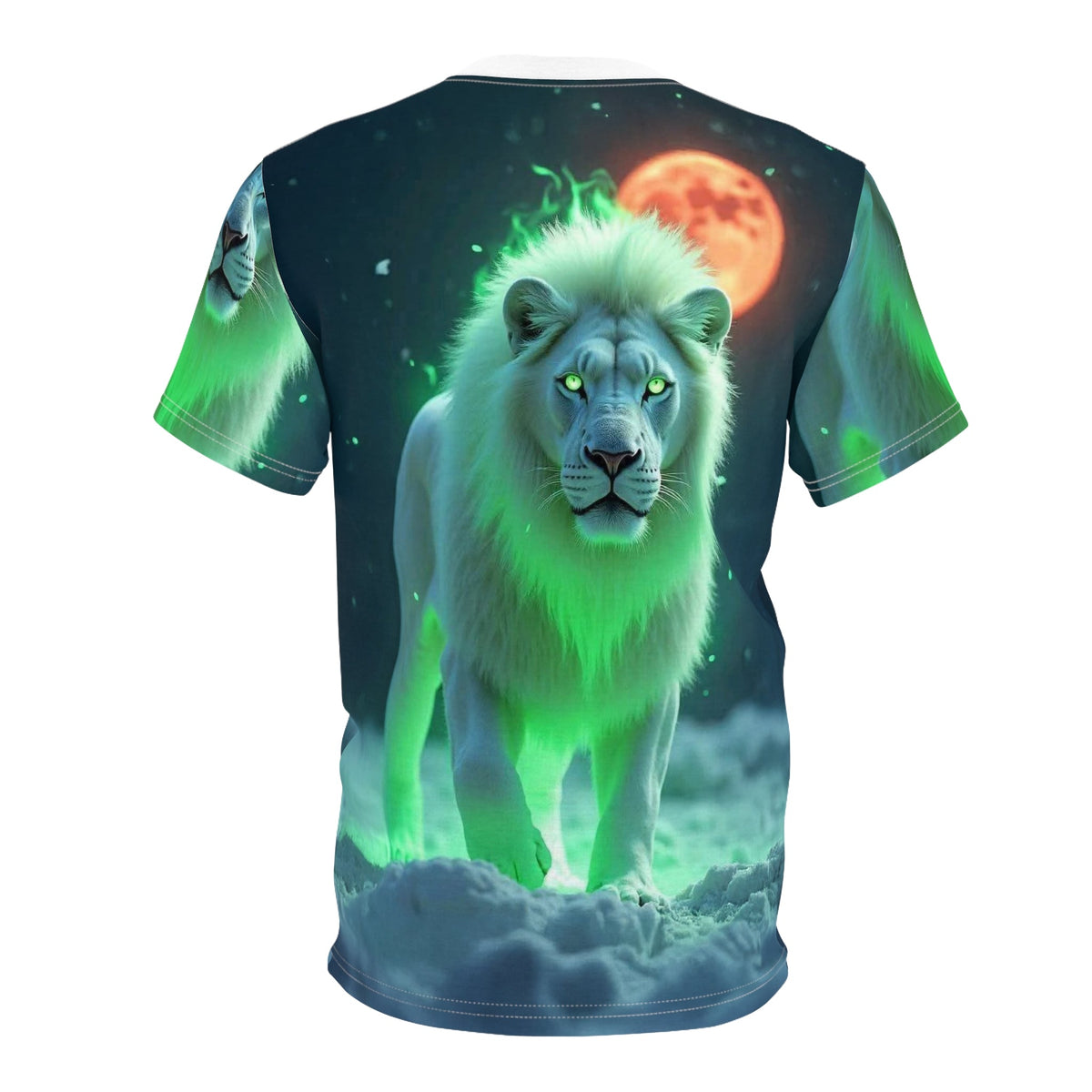 Mystic Moonlight Lion – Glowing Spirit T-Shirt - ART OF ROYALS