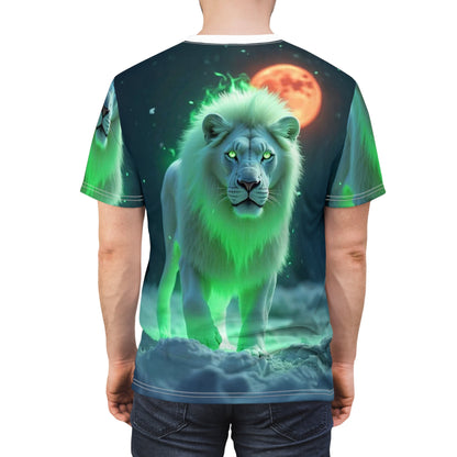 Mystic Moonlight Lion – Glowing Spirit T-Shirt - ART OF ROYALS
