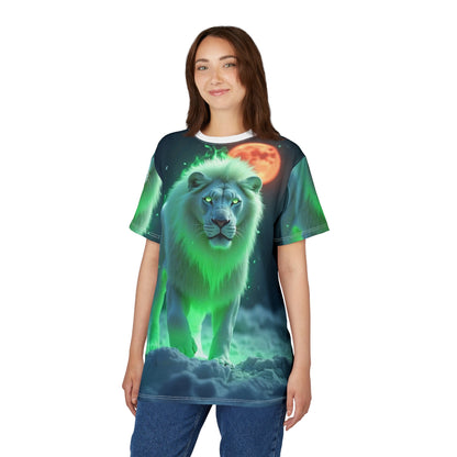 Mystic Moonlight Lion – Glowing Spirit T-Shirt - ART OF ROYALS
