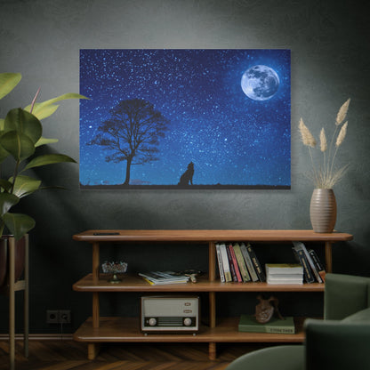 Mystical Wolf Howling at the Moon - ART OF ROYALS