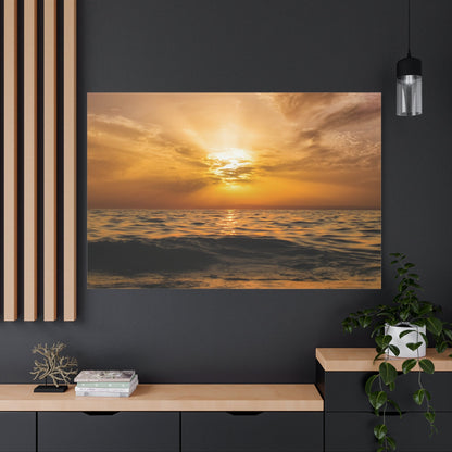 Nature’s Radiant Glowing Sunset Over the Sea - ART OF ROYALS