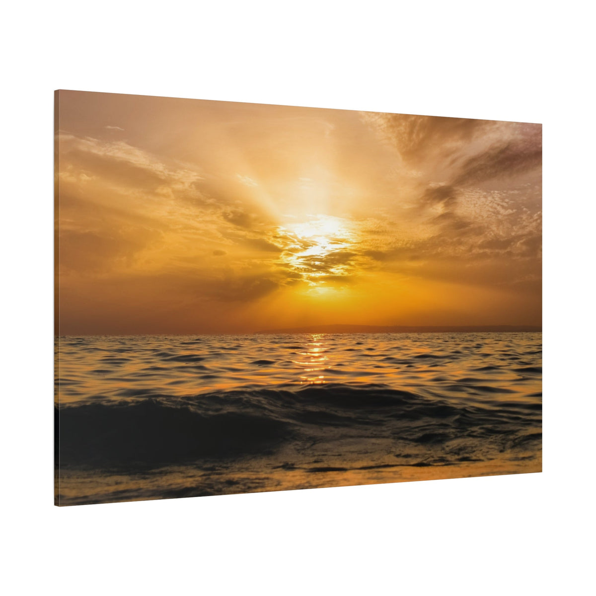 Nature’s Radiant Glowing Sunset Over the Sea - ART OF ROYALS