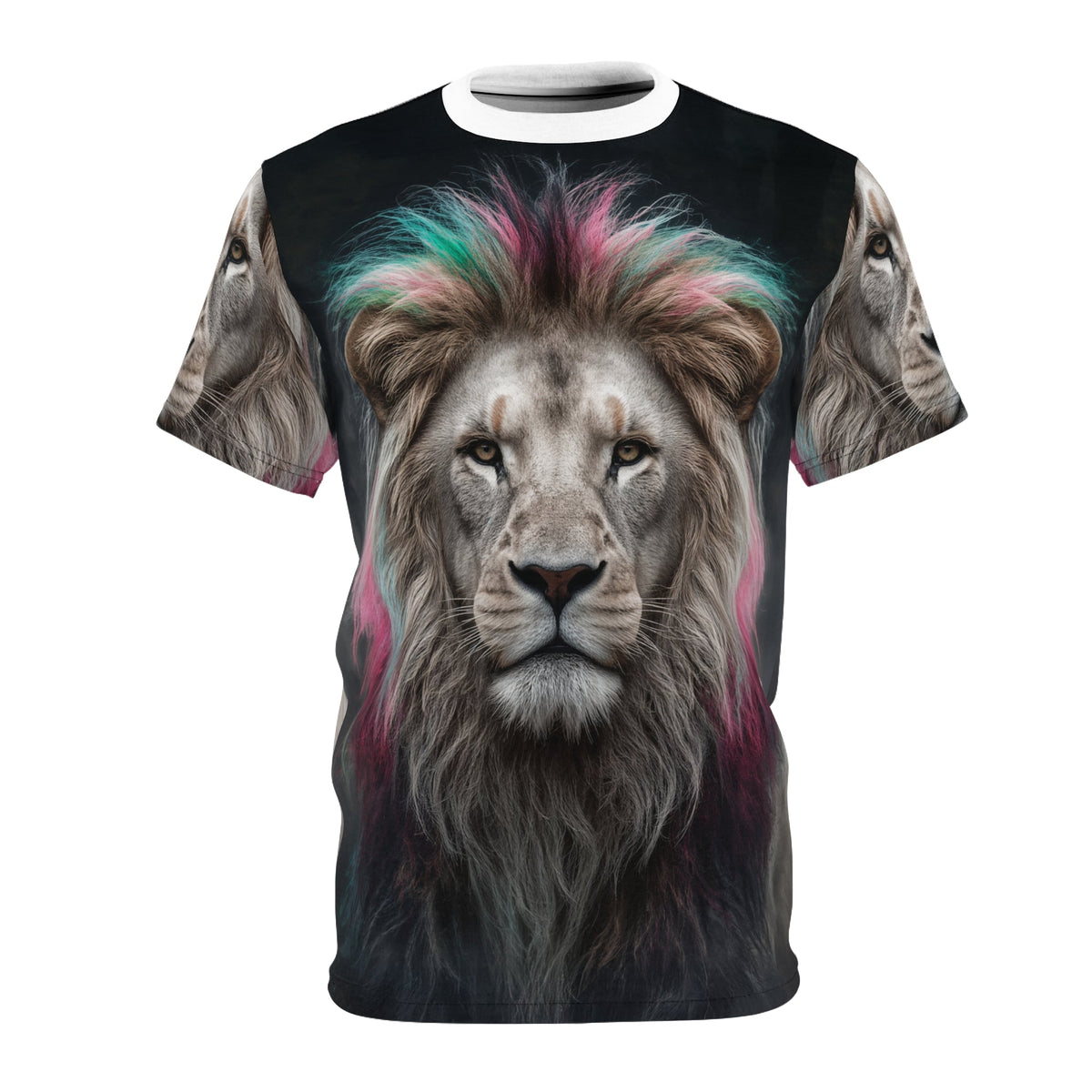 🎨 Neon Mane Lion – Vibrant Majesty T-Shirt - ART OF ROYALS