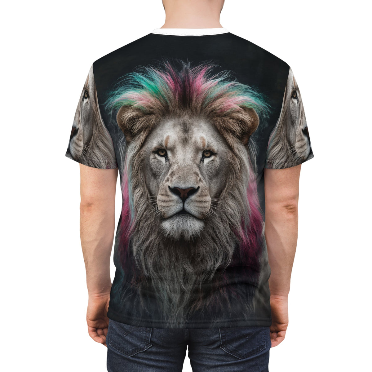 🎨 Neon Mane Lion – Vibrant Majesty T-Shirt - ART OF ROYALS