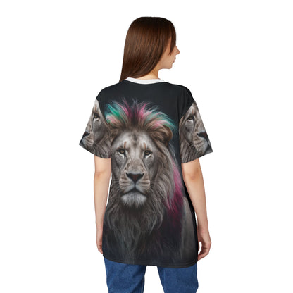 🎨 Neon Mane Lion – Vibrant Majesty T-Shirt - ART OF ROYALS