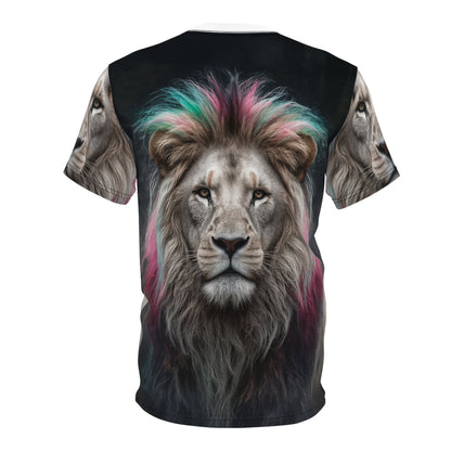 🎨 Neon Mane Lion – Vibrant Majesty T-Shirt - ART OF ROYALS