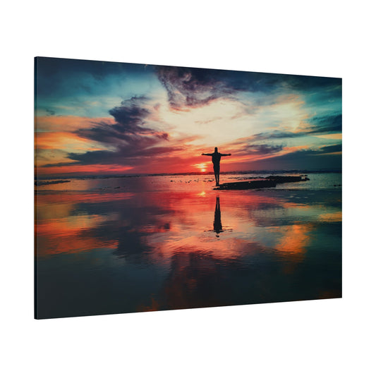 Ocean Glow – Sunset Silhouette by the Sea - ART OF ROYALS