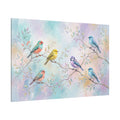 Pastel Harmony Songbirds Canvas Wall Art – Soft Watercolor Bird Decor for Peaceful Interiors