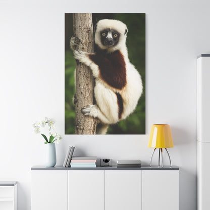 Playful Lemur Canvas Wall Art – Wildlife Charm of Madagascar - ART OF ROYALS